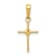 10k Yellow Gold Small Diamond Cross Pendant