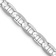 Rhodium Over 14k White Gold 4.5mm Solid Concave Mariner 22 Inch Chain