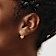 14k Yellow Gold Heart Dangle Earrings