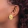 14k Yellow Gold Textured Omega Clip Non-Pierced Stud Earrings