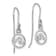 Rhodium Over Sterling Silver Polished Wave Dangle Earrings