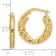 14K Yellow Gold Diamond-cut Hoop Earrings