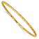 10k Yellow Gold 3mm Polished Textured Slip-on Bangle Bracelet
