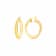 14K Yellow Gold Over Sterling Silver Acrylic Crossover Hoop Earrings in Honey