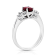 1.10ctw Ruby and Diamond Ring in 14k White Gold