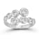 Rachel Zoe CZ Bubble Bypass Ring in Rhodium Over Sterling Silver