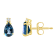 6x4mm Pear Shape London Blue Topaz with Diamond Accents 14k Yellow Gold
Stud Earrings