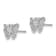 Rhodium Over 14k White Gold Textured Butterfly Stud Earrings