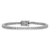 Rhodium Over Sterling Silver Polished Cubic Zirconia Tennis Bracelet