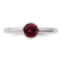 Sterling Silver Stackable Expressions High 5mm Red Crystal Ring