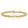 14k Yellow Gold 4.9mm Hand-Polished Byzantine Link Bracelet