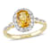 Citrine, White Topaz and Diamond 14K Yellow Gold 1.88ctw