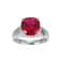 Lab Created Ruby And White Cubic Zirconia Platinum Over Silver July
Birthstone Ring 4.42ctw