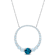 3.88ctw Sky Blue and London Blue Topaz Graduated Open Circle Sterling
Silver Pendant with Chain