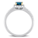 London Blue Topaz & Diamond 10K White & Yellow Gold Ring 0.90ctw