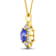 2.02ctw 14K Yellow Gold Tanzanite and White Diamond Pendant with 18 inch
Cable Chain