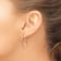 14k Rose Gold 1 5/16" Oval Hoop Earrings