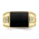 10K Yellow Gold Men's Diamond and Black Onyx Ring