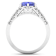 2.63ctw Violet Tanzanite and Diamond 14K White Gold Halo Ring