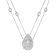 Lab Created White Sapphire Multi-Strand Sterling Silver Pendant With
Chain 2.65ctw