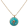 Barse Turquoise Celestial Star Pendant Necklace In Bronze
