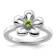 Sterling Silver Stackable Expressions Polished Flower Peridot Ring 0.12ctw