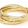Omega Twist Multi-Row Bracelet In 18K Gold Over Bronze
