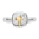 14K Yellow Gold Over Sterling Silver Cross Stackable Expressions Diamond
Ring 0.015ctw