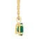 7x5mm Oval Emerald 14k Yellow Gold Pendant With Chain