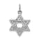 Rhodium Over 14k White Gold Star of David Charm
