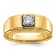 10K Yellow Gold Men's Diamond Ring 0.34ctw