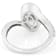 Bezel Set Oval CZ Bypass Ring In Sterling Silver
