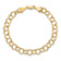 10k Yellow Gold Solid 7mm Triple Link Charm Bracelet