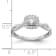 Rhodium Over 14K White Gold Eternal Promise Lab Grown Diamond Halo Ring 0.62ctw