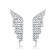 CZ Angel Wing Waterfall Drop Earrings In Sterling Silver
