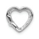 Rhodium Over 14k White Gold Diamond Heart Chain Slide Pendant