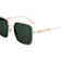 Dior Cannage Rose Gold Square Frame / Green Lenses Sunglasses