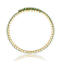 Emerald Color CZ Bypass Tennis Bracelet In 14K Gold Over Brass