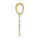 14k Yellow Gold Textured Gymnastics Pendant
