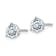 Rhodium Over 14K White Gold 1ct. 5.0mm Round D E F Pure Light Moissanite Earrings