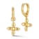 Rachel Zoe Clover Charm Hoop Earrings in 14K Gold Over Brass