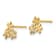 14K Yellow Gold Children's 8mm Flower Stud Earrings with Cubic Zirconia