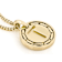 Cardano Initial T Pendant Necklace In 18K Gold Over Bronze