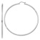 Rhodium Over 14k White Gold 2 9/16" Polished Tube Hoop Earrings