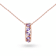 Natural Purple Amethyst 14K Rose Gold Over Sterling Silver Pear Shape
Pendant with Chain