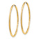 14k Yellow Gold 1 3/16" Satin Diamond-Cut Endless Hoop Earrings