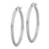 Rhodium Over 14k White Gold 1 5/16" Polished Hoop Earrings