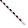 Rhodium Over 14k White Gold Floral Diamond and Garnet Bracelet