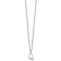 Rhodium Over Sterling Silver Cutout Letter Q  Initial Necklace