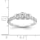 Rhodium Over 14K White Gold Lab Grown Diamond SI1/SI2, G H I, 3-Stone
Engagement Ring